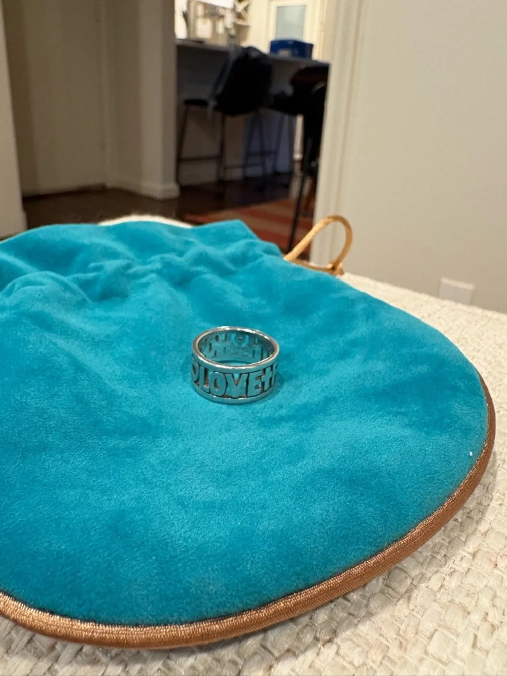 RETIRED - Size 7 James Avery “Faith, Love, Hope” Ring - Picture 2 of 3